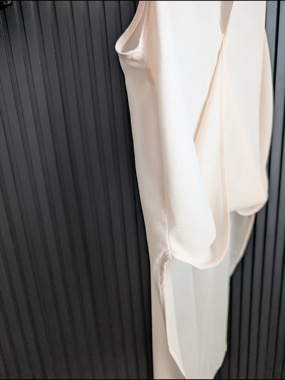 ASTR Blush Sleeveless High-Low Draped Wrap Blouse Size S